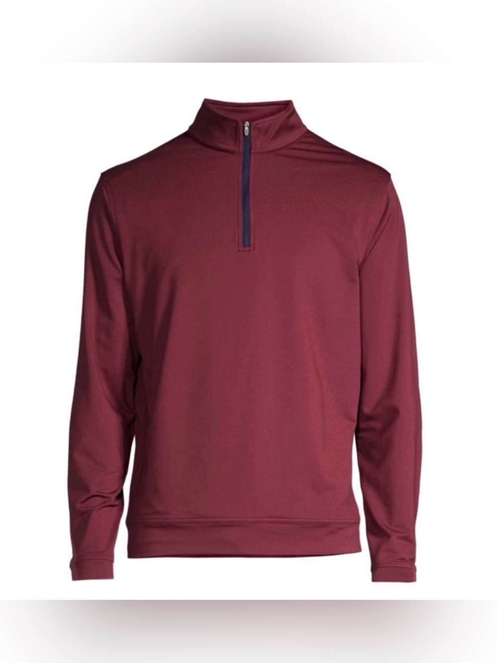 Peter Millar Perth Melange Performance Pullover 1/4 Zip Medium Bordeaux NWT